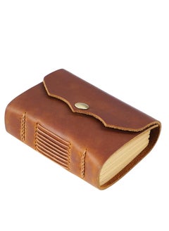 KASTWAVE Leather Journal Writing Notebook, Handmade Genuine Leather Travelers Notebook, Portable Pocket Notebook, Travel Daily Planner, Perfect for Writing, Gifts, Travelers, Small Size 4.5x3 Inches  - Image 1