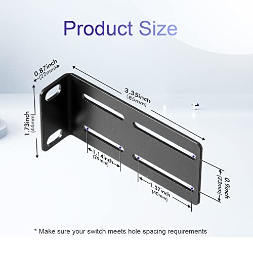 PhyinLan Rack Mount Kit Universal Adjustable 19 Inch Rack Ears for HP/ProCurve/Aruba/OfficeConnect/HPE and Other Switches - Image 2