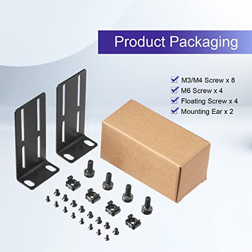 PhyinLan Rack Mount Kit Universal Adjustable 19 Inch Rack Ears for HP/ProCurve/Aruba/OfficeConnect/HPE and Other Switches - Image 4