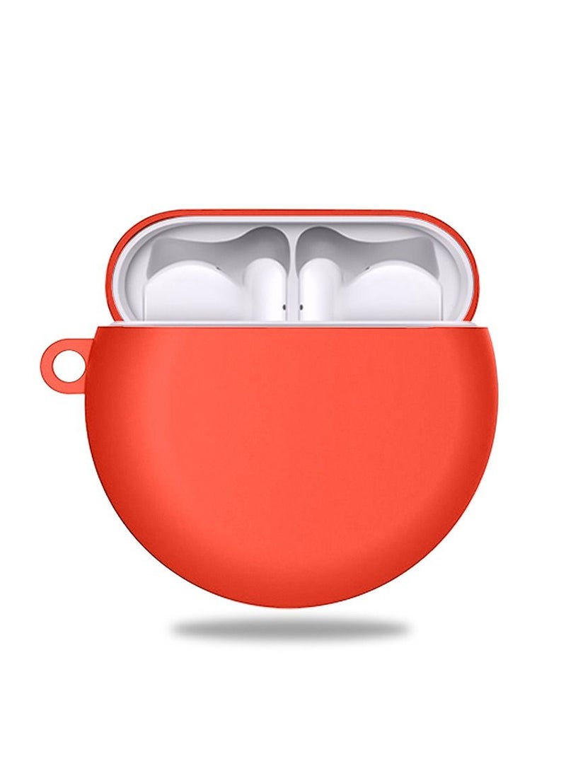 Phone Planet Silicone Case Cover for Huawei FreeBuds 3 with Carabiner and Charging Port Accessible