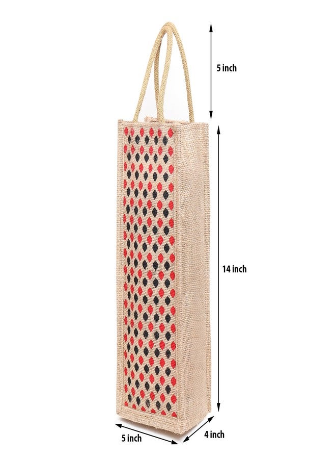 R TOUCH @ Jute Bag for Keeping Water Bottle with Reinforced Strong Handles | Bottle Bag | Jute Bottle Bag - Image 5
