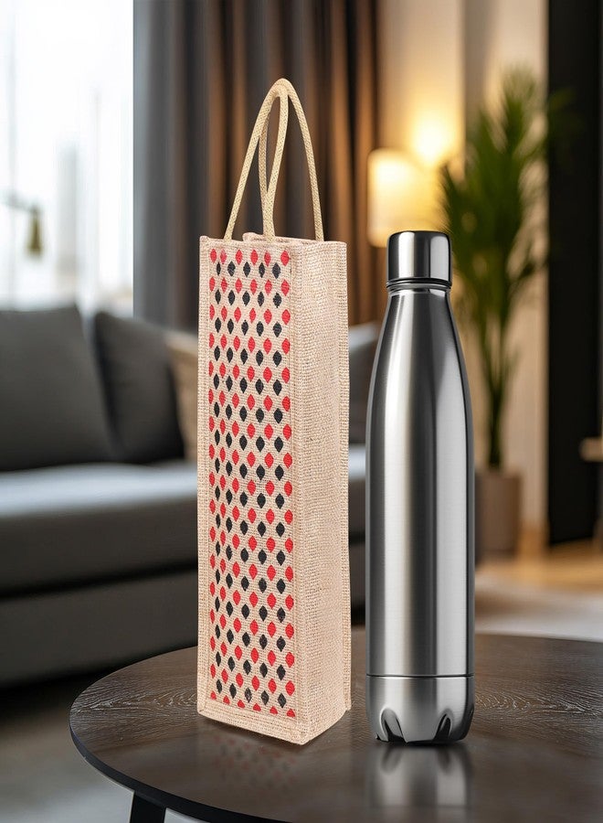 R TOUCH @ Jute Bag for Keeping Water Bottle with Reinforced Strong Handles | Bottle Bag | Jute Bottle Bag - Image 3