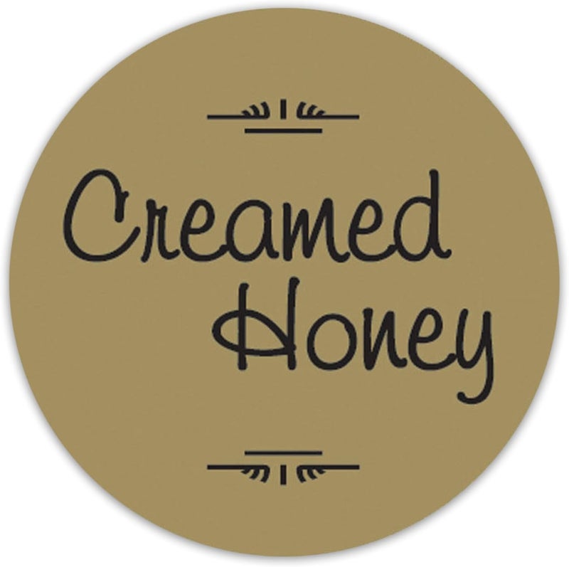 Mann Lake Gold Foil Honey Jar Labels, Multi-Surface Applicable, Easy-to-Apply, Boost Honey Sales, 250 Premium Creamed Honey Labels (1-1/4 inch) - Image 1
