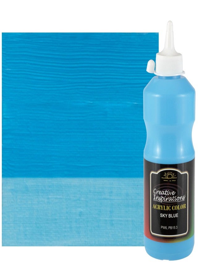 Creative Inspirations Acrylic Paint - Sky Blue - 500 mL Bottle - Smooth & Creamy Consistency, Vibrant Pigmentation, Great Coverage for Artists - Clean Up with Soap & Water - Image 1