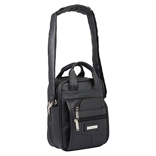 Handcuffs Small Sling Bag for Men | PU Leather Chest Slinger | Bag | Crossbody satchel | Corporate Gift Item | Passport Sling | Mini | Casual | Office | Travel | (Black) - Image 5