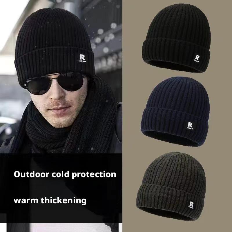 Autumn/Winter Fleece-Lined Thick Knitted Hat for Men, Large Head Circumference, Adult Pullover Hat with Earflaps, Warm and Cold-Proof, Outdoor Ski Hat - Image 4