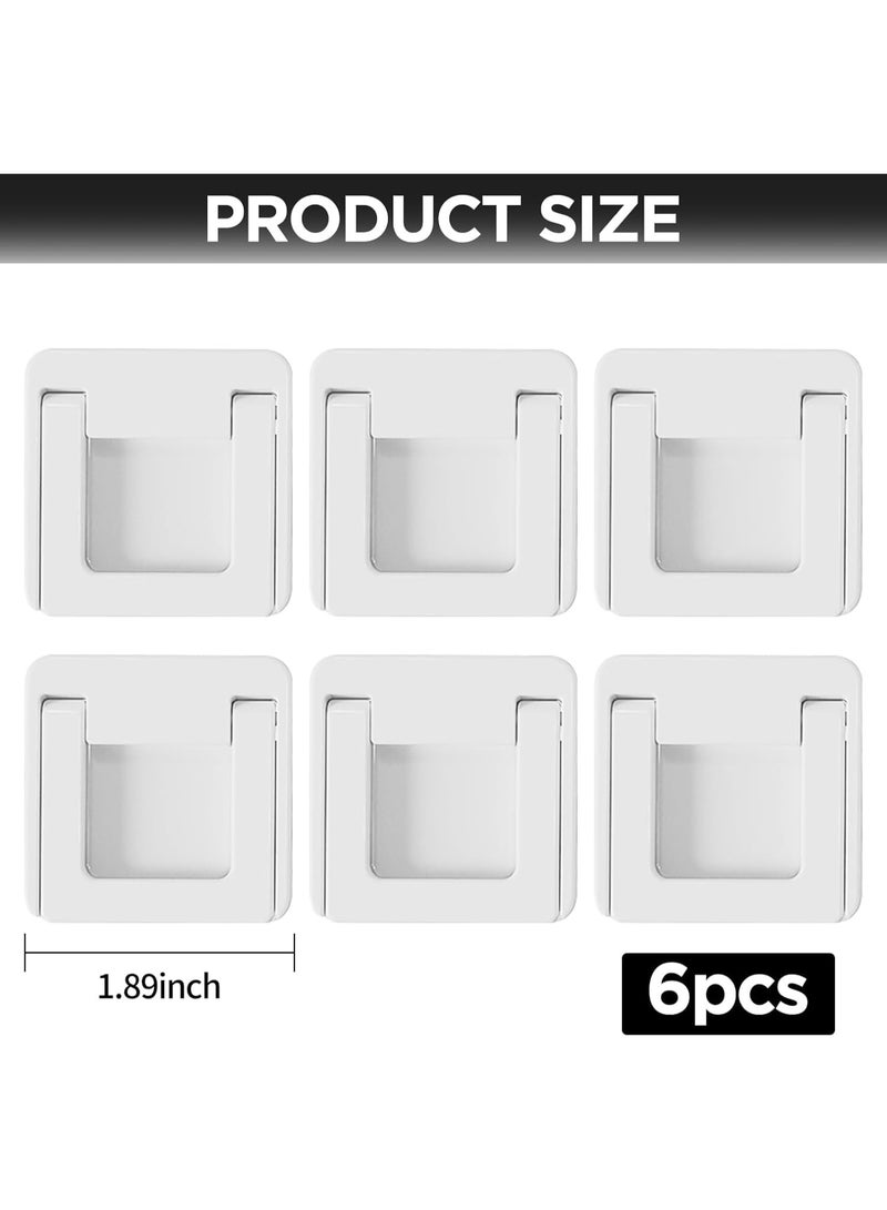 fantasize 6pcs Adjustable Sliding Door Window Locks, Sliding Glass Door Child Lock, Foldable Sticky Safety Non Punching Grip Sticker for Slide Window Closet Cabinet Glass Doors - Image 2
