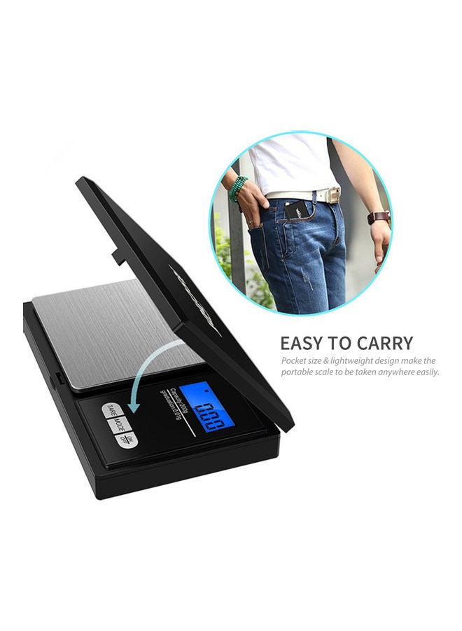 NIBEMINENT Lcd Display Small Mini Kitchen Scale Black 0.12kg - Image 3