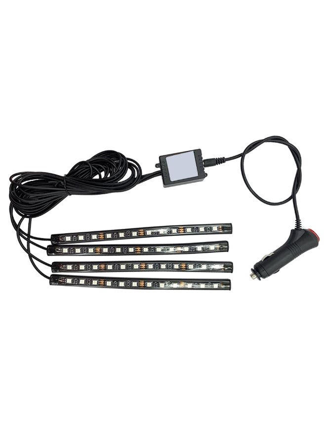 4-Piece Interior Car LED Light Strip Set - Image 1