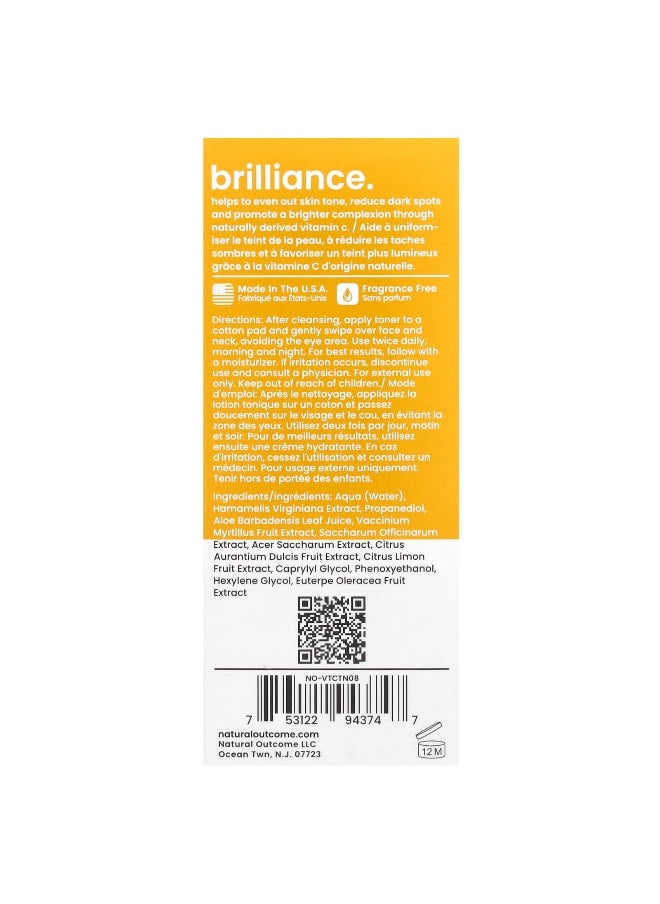 natural outcome Natural Outcome, Vitamin C, C-Brilliance Brightening Toner, Fragrance Free, 8 oz (235 ml)  - Image 3