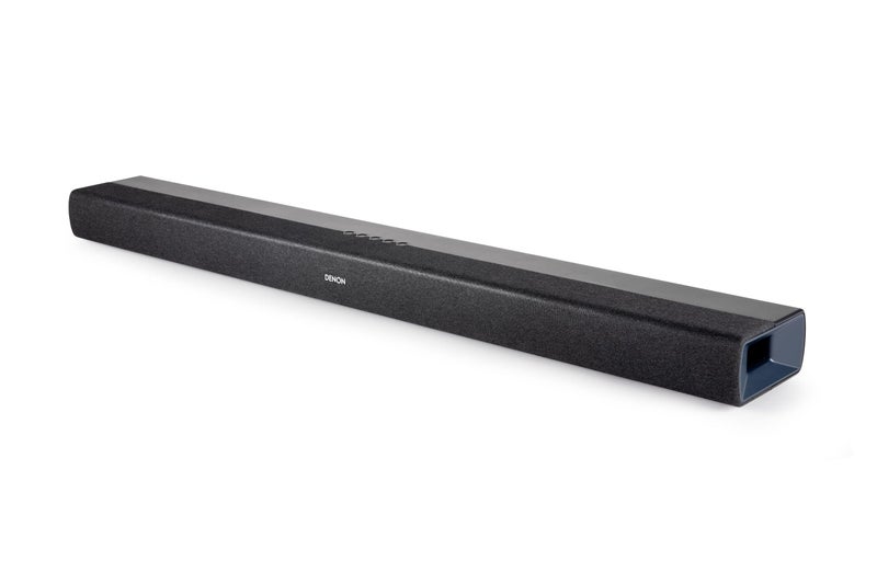 Denon DHTS218 Sound Bar Black 21Channel 3D Audio with Dolby Atmos 2 Builtin Subwoofers Dual Midrange Drivers Tweeters 4K UHD HDMI with eARC Dialog Enhancer MultiPairing MultiPoint