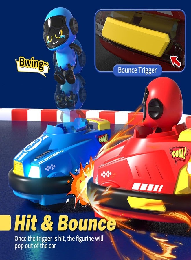 bessome 2 Pack Cute Cartoon Remote Control Bumper Car for Toddlers-Mini RC Cars with Light & Sound & 360°Rotating-Race car Toys for 3 4 5 6Year Old Boys Girls Kids-Christmas Birthday Gifts - Image 3