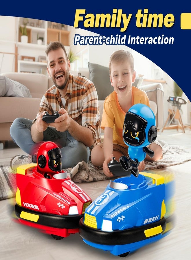 bessome 2 Pack Cute Cartoon Remote Control Bumper Car for Toddlers-Mini RC Cars with Light & Sound & 360°Rotating-Race car Toys for 3 4 5 6Year Old Boys Girls Kids-Christmas Birthday Gifts - Image 4