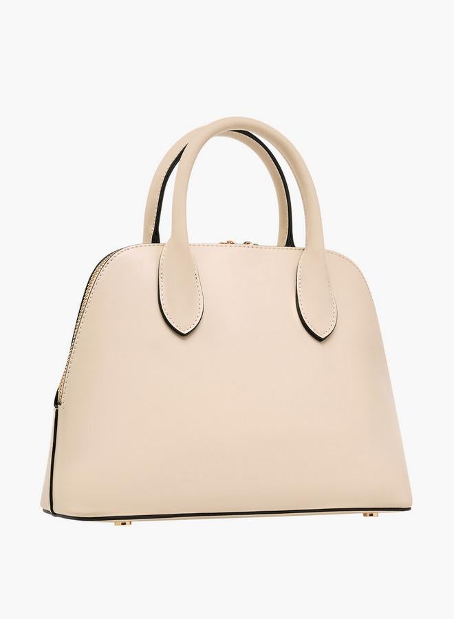 سيليست حقيبة يد بشعار مع مقبض وإغلاق بسحاب - Image 4