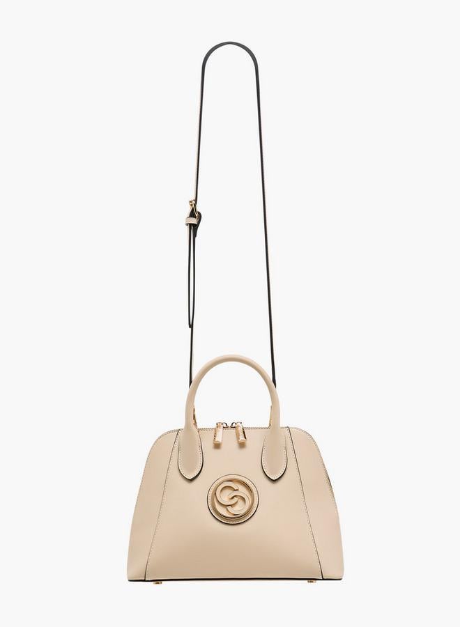 سيليست حقيبة يد بشعار مع مقبض وإغلاق بسحاب - Image 3