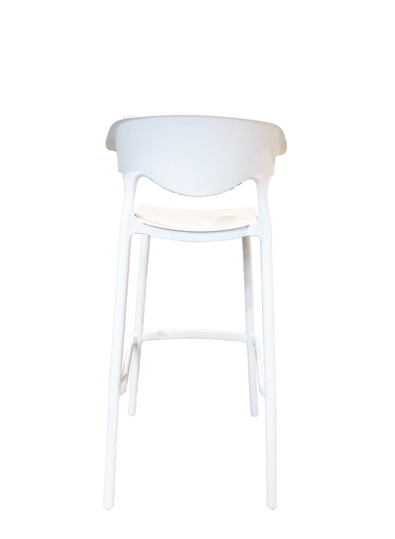 JILPHAR FURNITURE كرسي بار عالي الجودة قابل للتكديس JP1240b أبيض  - Image 4