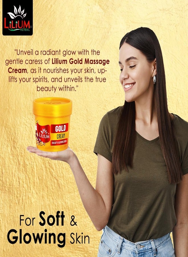 Lilium Gold Cream 100g, For Younger Looking Skin, Extra Glow & Fair Complexion, Women & Men, All Skin Type Paraben & Sulfate Free - Image 2