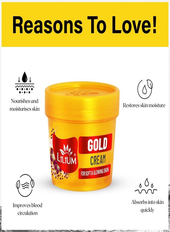 Lilium Gold Cream 100g, For Younger Looking Skin, Extra Glow & Fair Complexion, Women & Men, All Skin Type Paraben & Sulfate Free - Image 5
