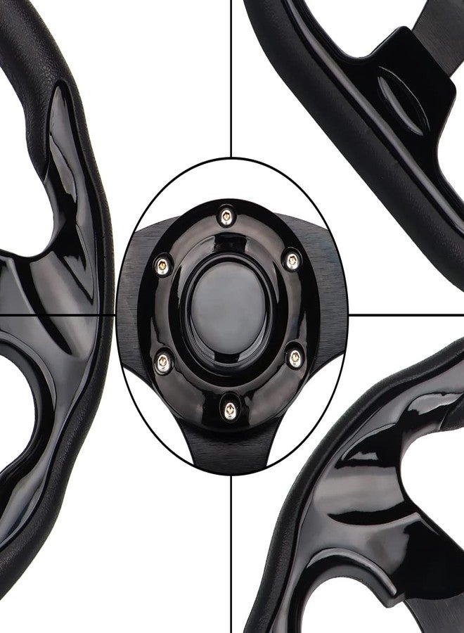 Spaorcco D Shape Style Golf Cart Steering Wheel Universal Design for Club Car Ds and Precedent EZGO RXV & TXT, Yamaha Golf Cart Steering Wheel - Image 4