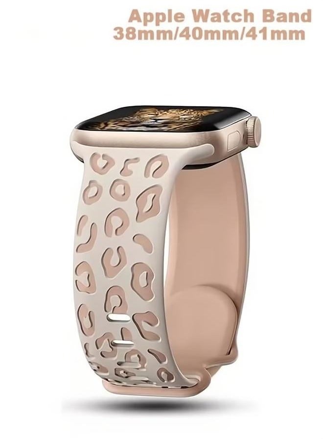 Apple Watch Band, Comfort for Everyday Wear (38mm/40mm/41mm), Fashionable Premium Pink Sand Color 1 Piece - Image 1