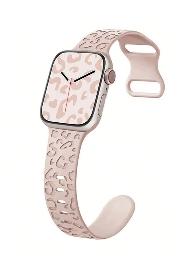 Apple Watch Band, Comfort for Everyday Wear (38mm/40mm/41mm), Fashionable Premium Pink Sand Color 1 Piece - Image 2