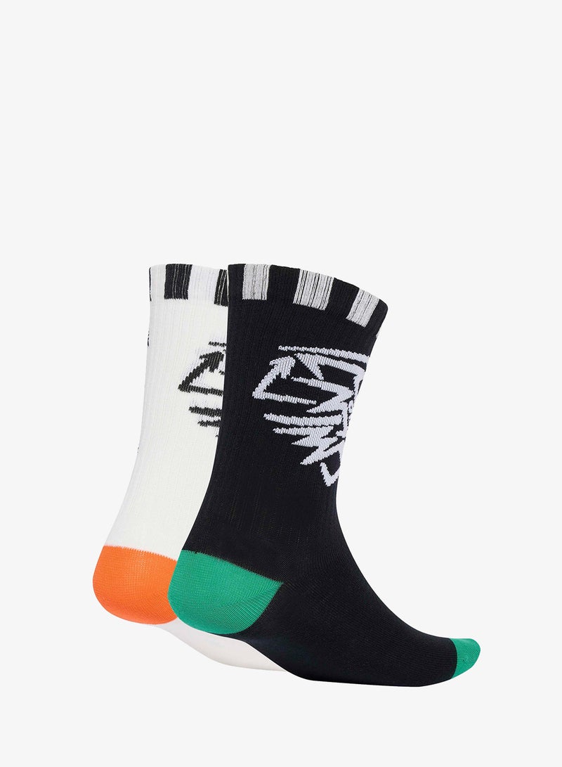 Adidas 2 Pack Graphic Socks - Image 2