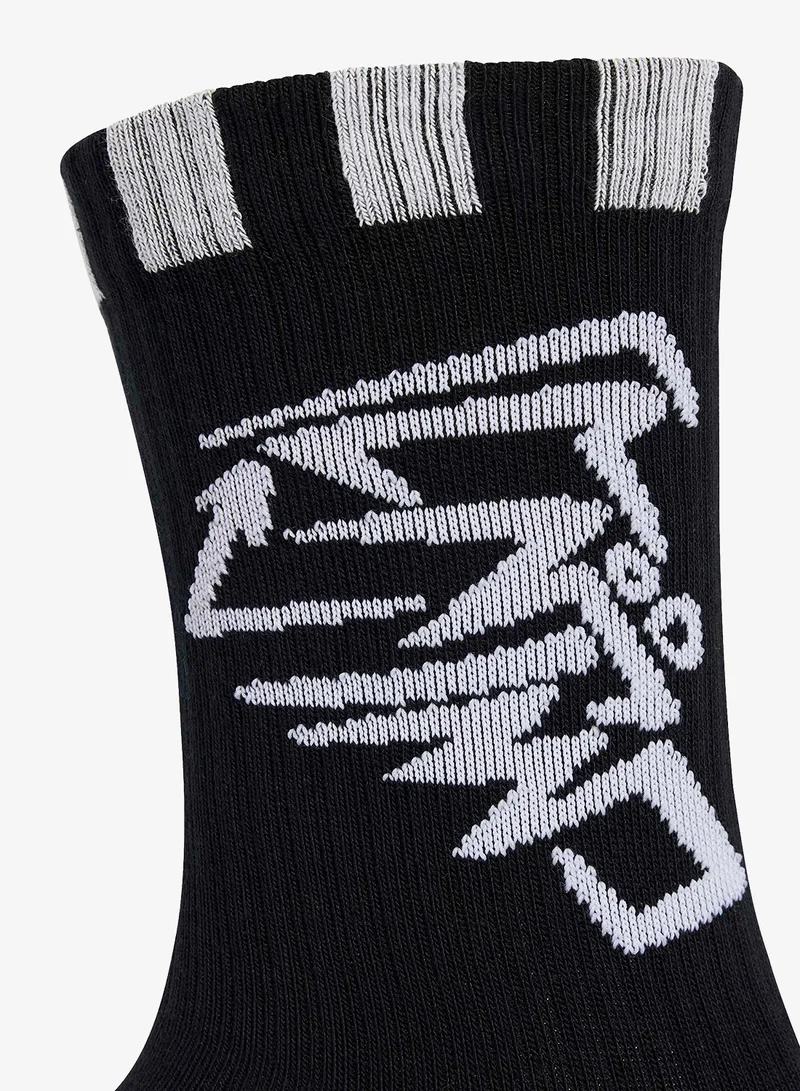 Adidas WHITE/BLACK 2 Pack Graphic Socks for Men | Best Price UAE