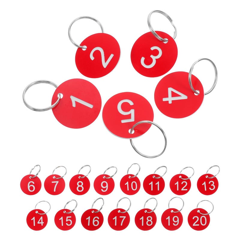 Number Tags 1 20 with Iron Keyrings for Cafe Table and Office Use - Image 2