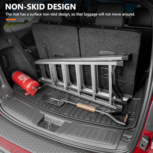 powoq Trunk Mat Compatible with 2016-2025 Dodge Durango 6&7 Seats TPE Trunk Liner Cargo Liner Replacement for 2016-2025 Dodge Durango Accessories (Trunk Mat 6&7 Seats) - Image 4