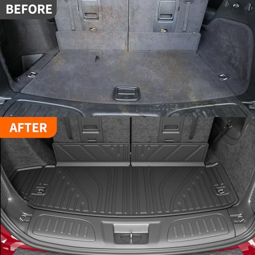 powoq Trunk Mat Compatible with 2016-2025 Dodge Durango 6&7 Seats TPE Trunk Liner Cargo Liner Replacement for 2016-2025 Dodge Durango Accessories (Trunk Mat 6&7 Seats) - Image 3