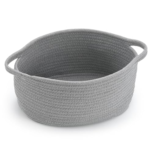 Happyiren Cute Woven Storage Basket with Handle Baskets for Gifts Empty Gift Baskets for Valentines Day Birthday Baby Shower Raffle Burr Fundraiser Decorative Organizer Box for Baby Toy Pet - Image 1