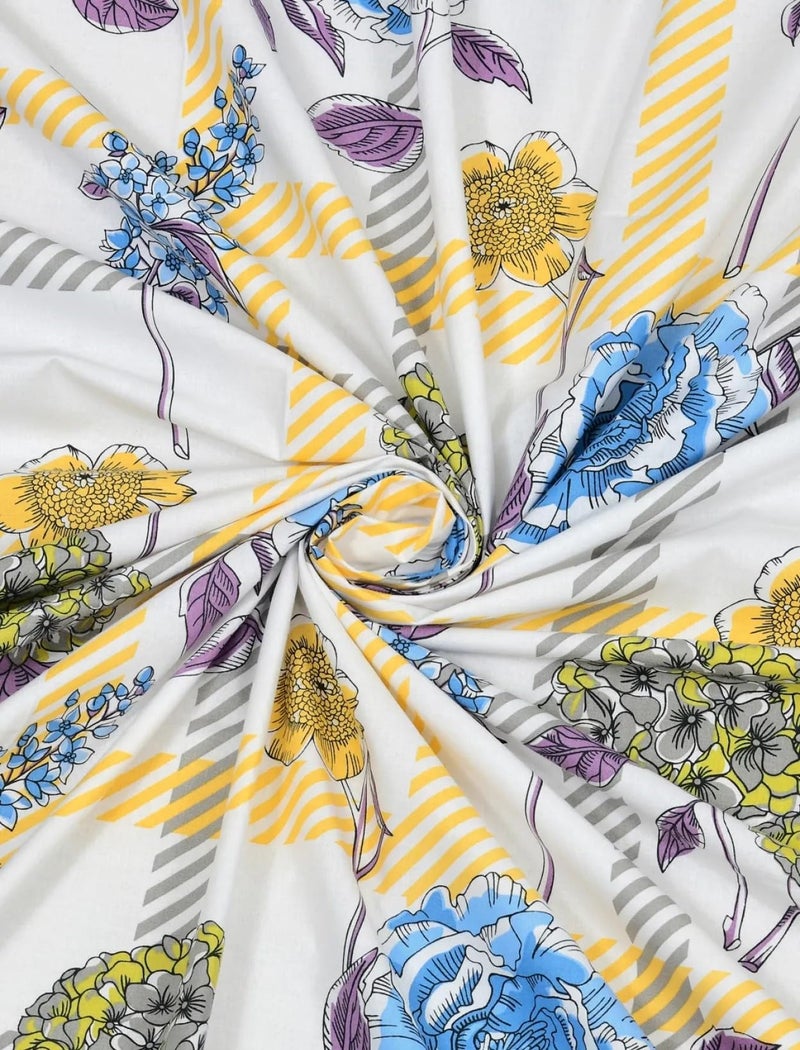 Bombay Dyeing King Size Cotton Bedsheet 164 Thread Count, Soft & Breathable, King Size: 274cm x 274cm with 2 Pillow Covers - FKA2413 - Image 5