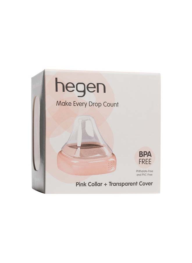hegen Collar And Transparent Cover Pink For Feeding Bottle  - Image 3