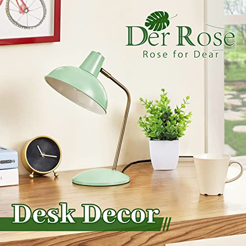 Der Rose باقة الورد 4 قطع نباتات صناعية صغيرة مزروعة للديكور المنزلي للمكتب الداخلي طاولة الغرفة المزرعة - Image 5