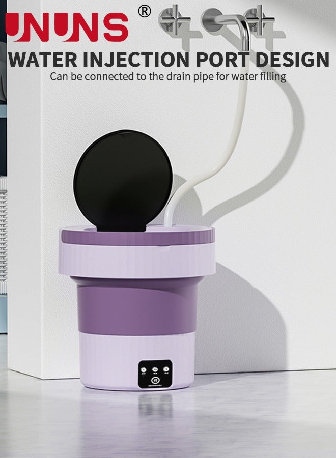 UNUNS Mini Washing Machine,7L Portable Washing Machine,Compact Foldable Mini Washer For Small Clothes Baby Clothes Underwear Socks Towels Toys Apartment Dormitory RV Camping Travel Laundry - Image 3