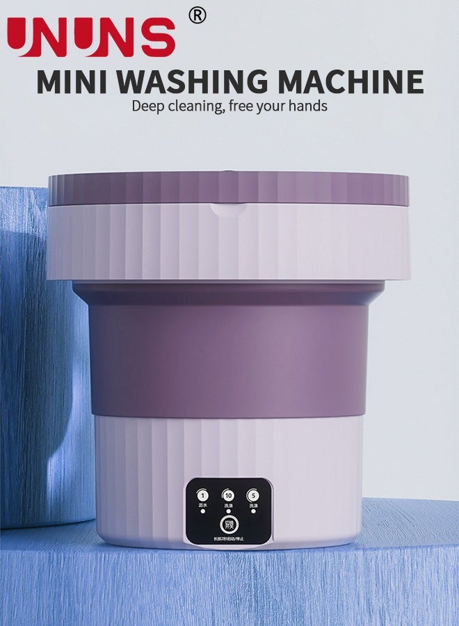 UNUNS Mini Washing Machine,7L Portable Washing Machine,Compact Foldable Mini Washer For Small Clothes Baby Clothes Underwear Socks Towels Toys Apartment Dormitory RV Camping Travel Laundry - Image 2