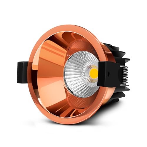 Wipro 7 Watt Alpha Trimless Gold E26 Medium LED COB | Warm White (2700K) | Aluminium PDC Heat Sink | Sharp Beam Angle with Reflector for Home, Office and Store Cabinet Display | Pack of 4 - Image 4