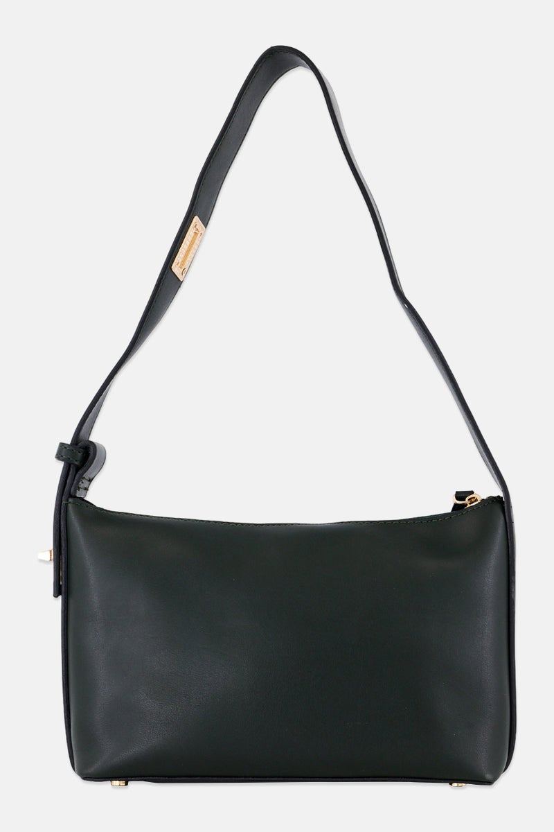 VINCE CAMUTO Women Brand Logo Shoulder Bag, Dark Green  - Image 2