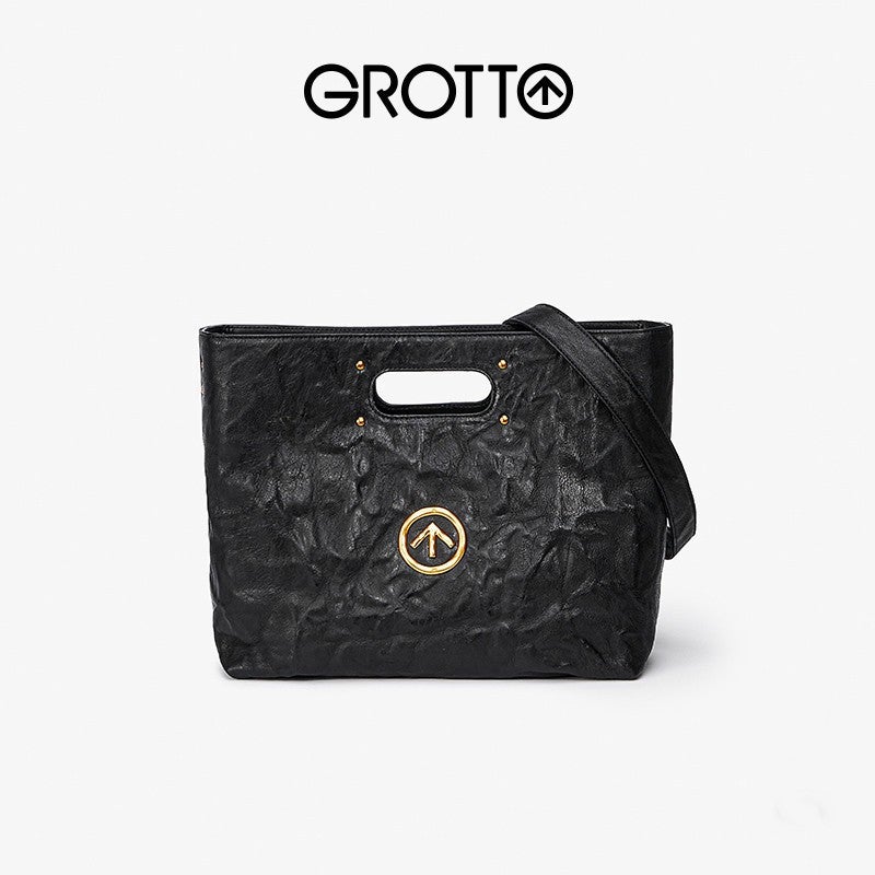 2024 Niche Explosions Grotto Blackstone Carry Italian Sheepskin Trendy Cool Large Capacity Handbag - Image 2