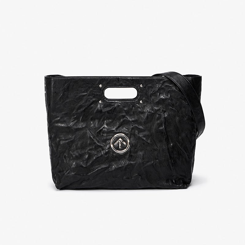 2024 Niche Explosions Grotto Blackstone Carry Italian Sheepskin Trendy Cool Large Capacity Handbag - Image 1