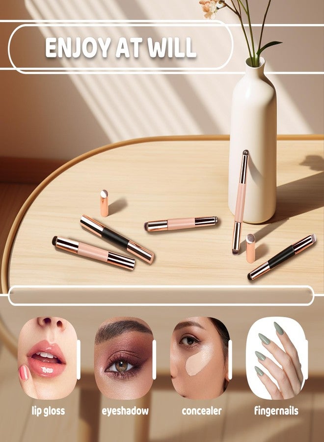 Roucerlin 3 Pieces Reusable Dual Ended Silicone Lip Brush with Cover, 2-in-1 Lip Mask Applicator with Concealer Makeup Brushes, Double Headed Balm Applicator Beauty Tool for Gloss Lipstick - Image 5