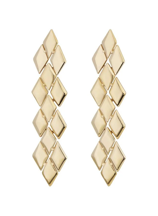 Saint Honore Paris Gala Gold Drop Earrings for Women