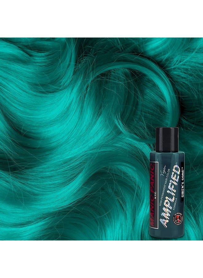 Manic Panic Siren’S Song Hair Color Amplified (2Pk) Semi Permanent Hair Dye Neon Blue Green Color Glows In Blacklight Vegan Ppd & Ammonia Free For Coloring Hair On Women & Men  - Image 3