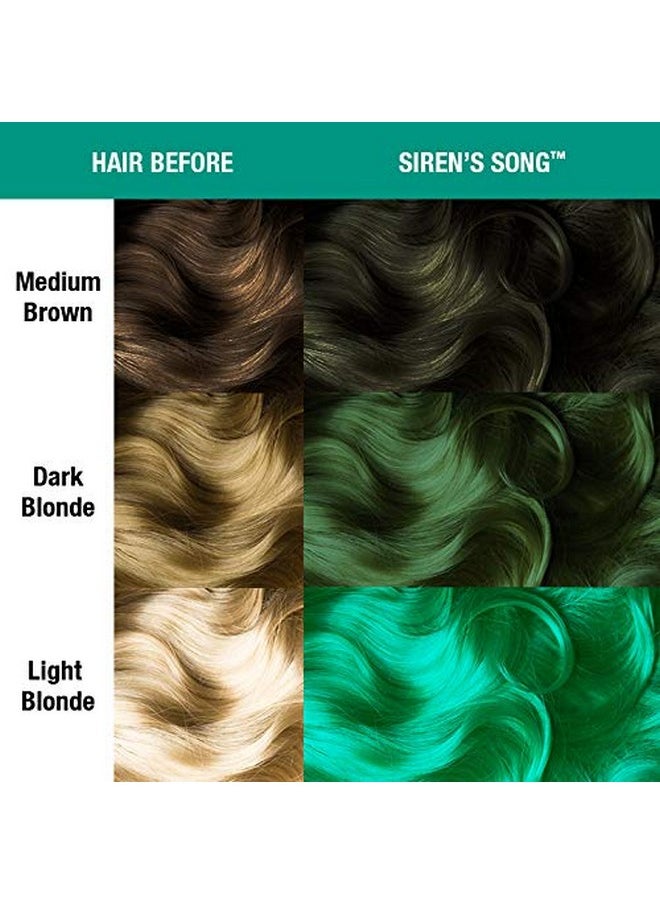Manic Panic Siren’S Song Hair Color Amplified (2Pk) Semi Permanent Hair Dye Neon Blue Green Color Glows In Blacklight Vegan Ppd & Ammonia Free For Coloring Hair On Women & Men  - Image 4
