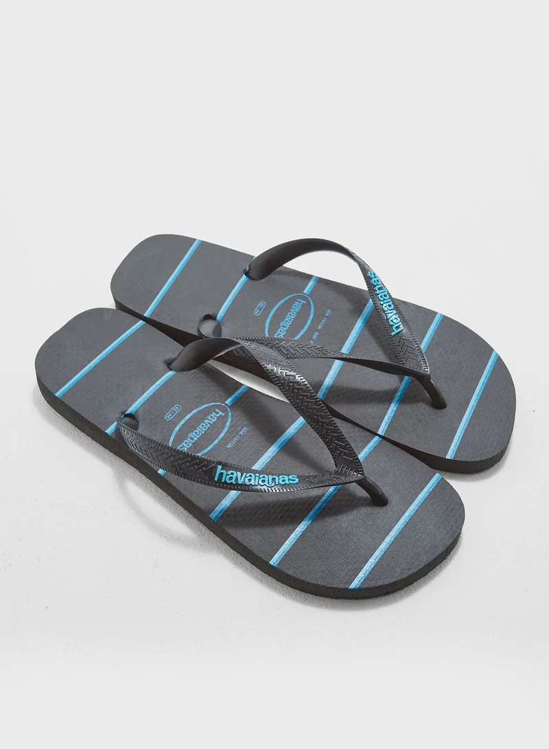 havaianas Stripes Logo Flipflops