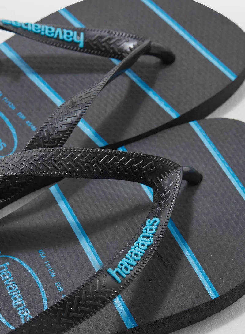 havaianas Stripes Logo Flipflops