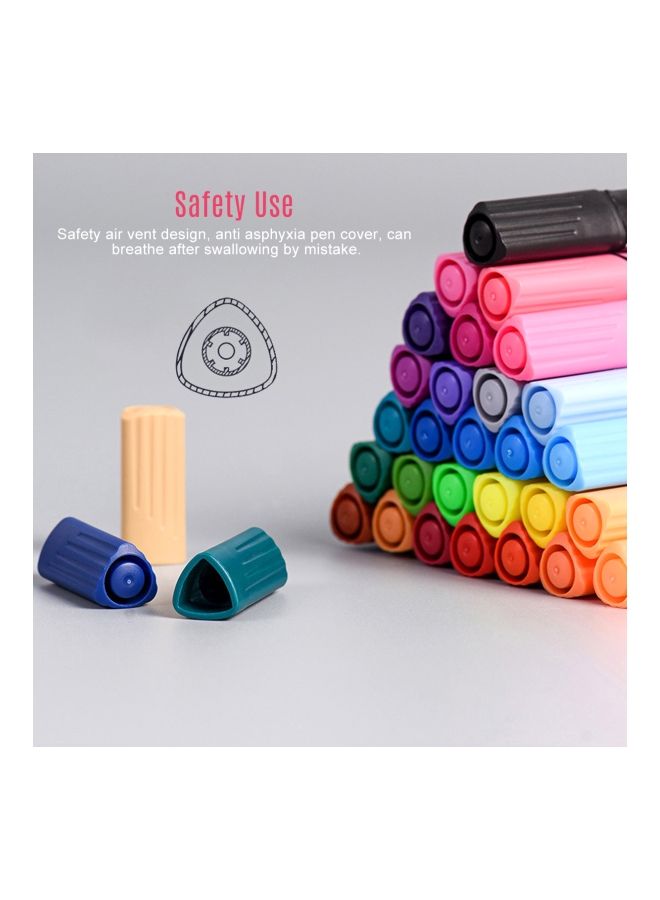 Generic Pack Of 36 Washable Colored Marker Pens Multicolour  - Image 3