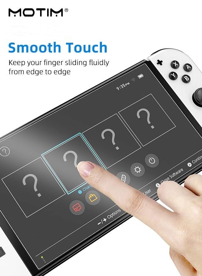 Motim 2 Pack Premium Screen Protector for Nintendo Switch OLED, 9H Tempered Glass Film Compatible with Nintendo Switch (OLED Model) 2021 Release - Image 3