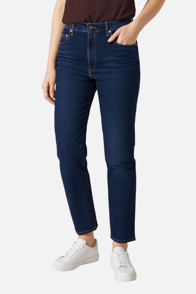 Levi's جينز نسائي مستقيم الساق، أزرق داكن - Image 1