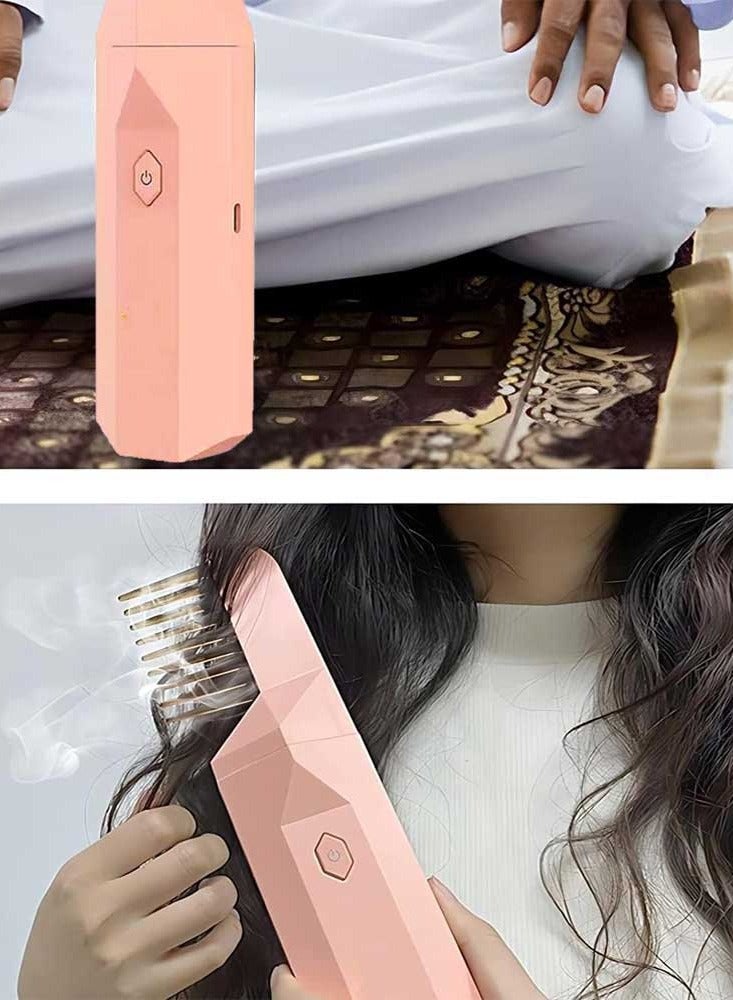 عود بخوان مبخرة كهربائية فاخرة للشعر قابلة للشحن عبر USB باللون - Image 3